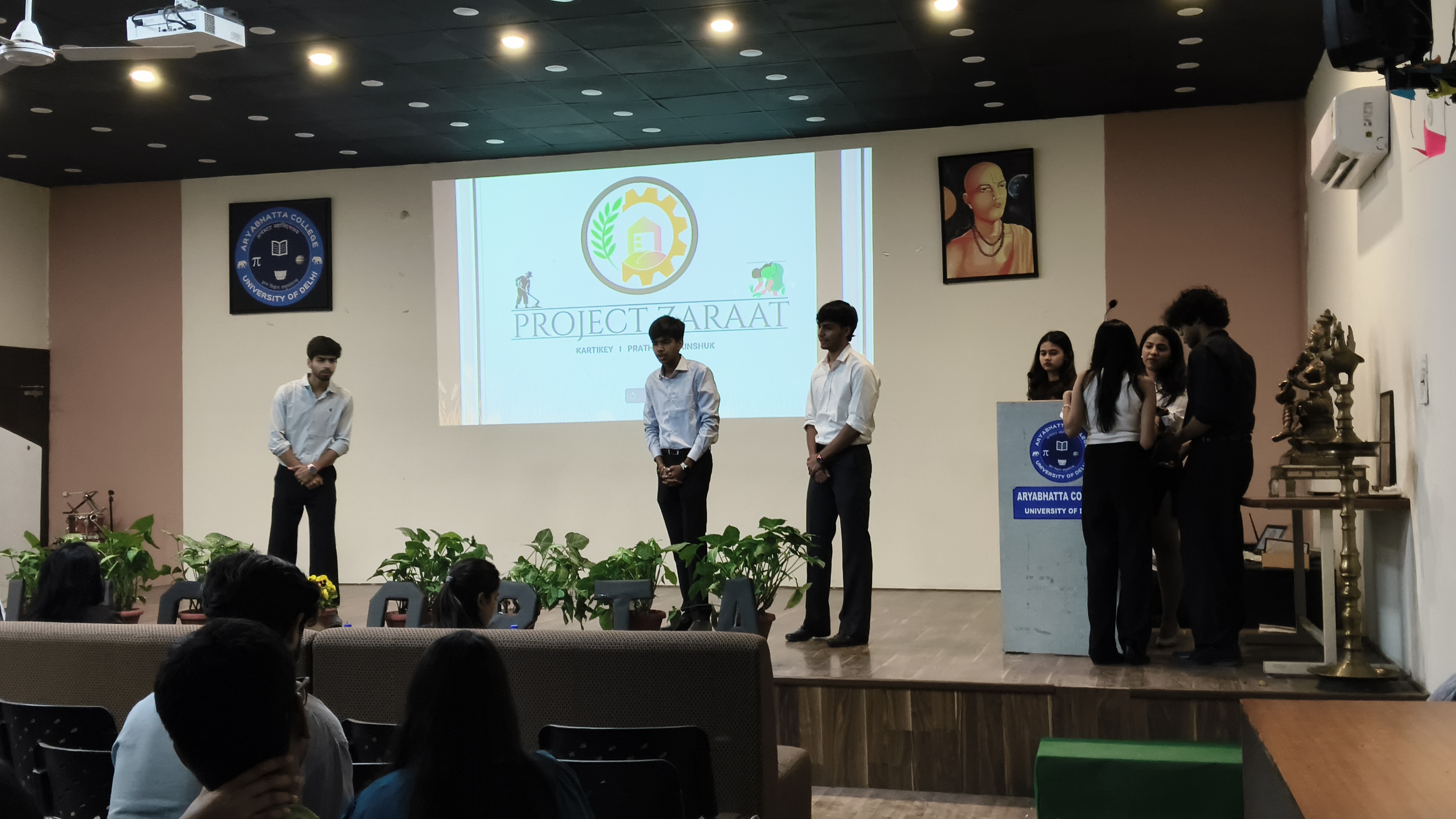 Student team presenting their project at Enactopia